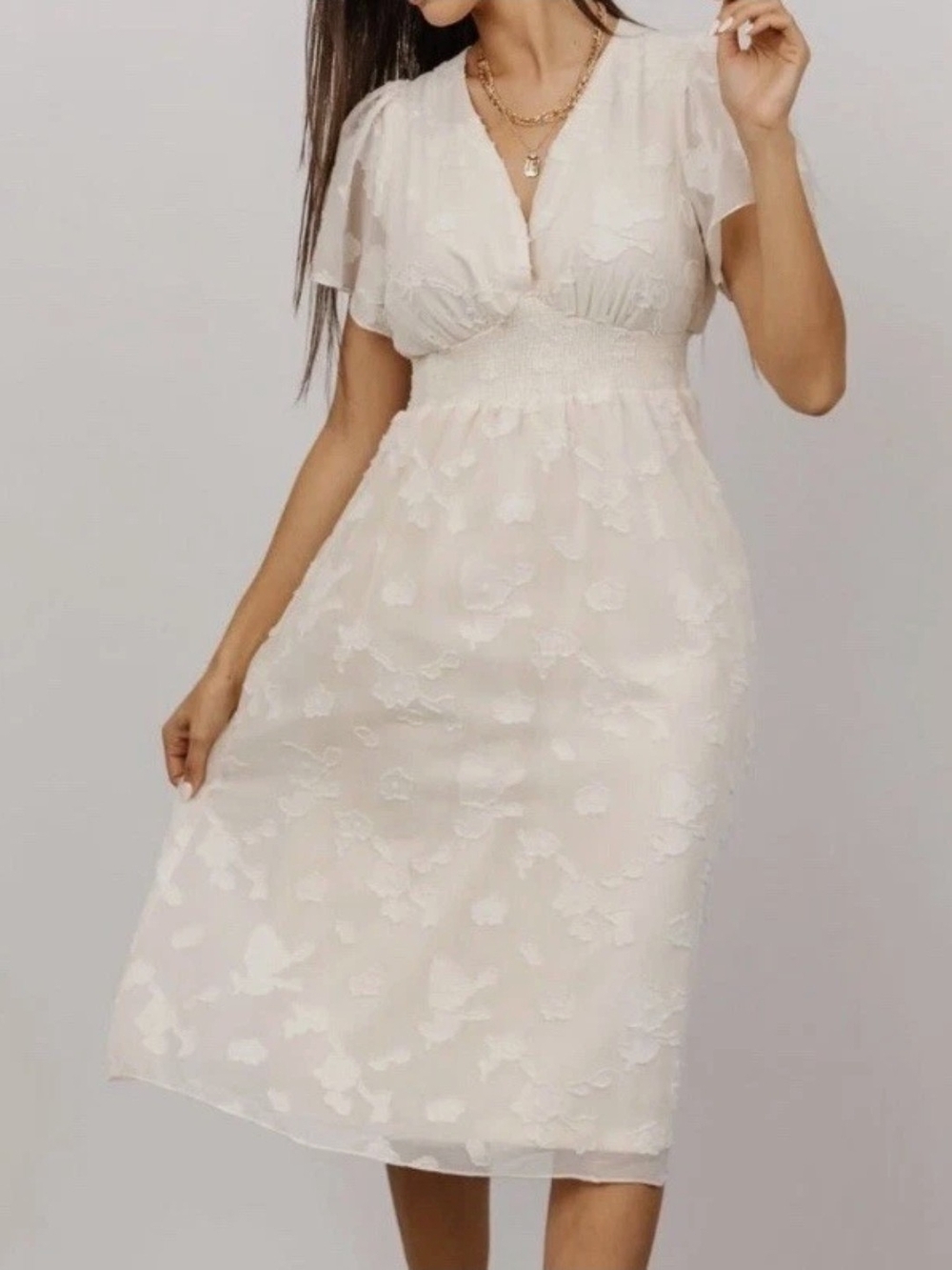 Baltic Born Ivory/Cream Midi Dress Size 3X